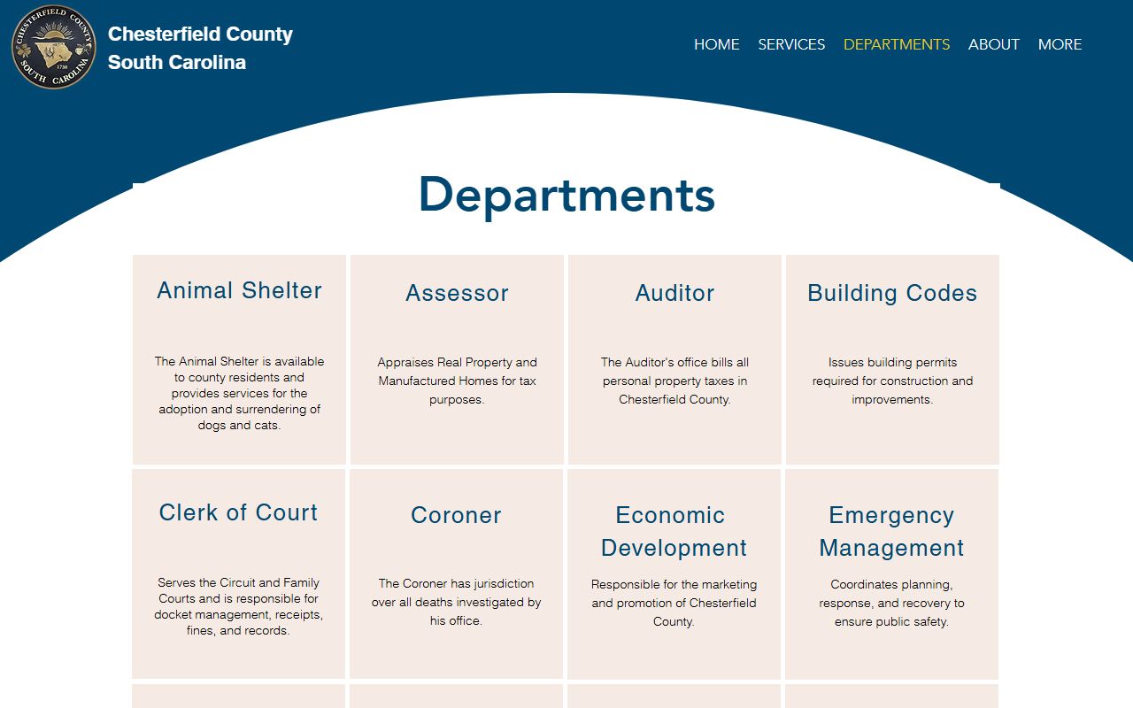 Chesterfield County court dockets county departments Clerk role source