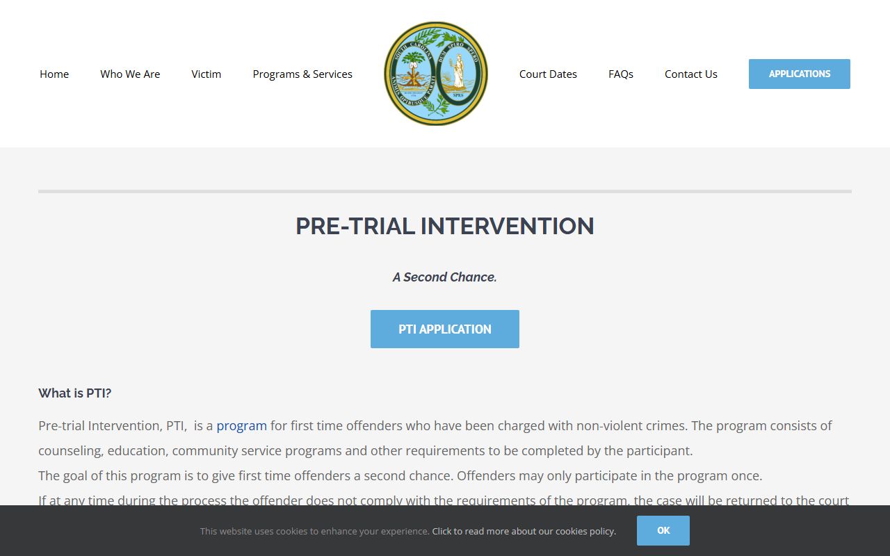 Chesterfield County criminal court records Fourth Circuit PTI source