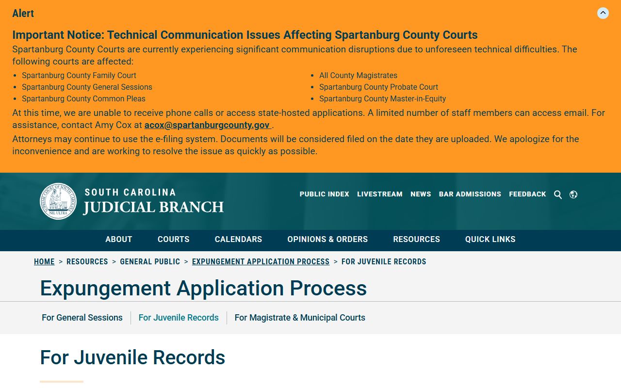 Chesterfield County criminal court records juvenile expungement source