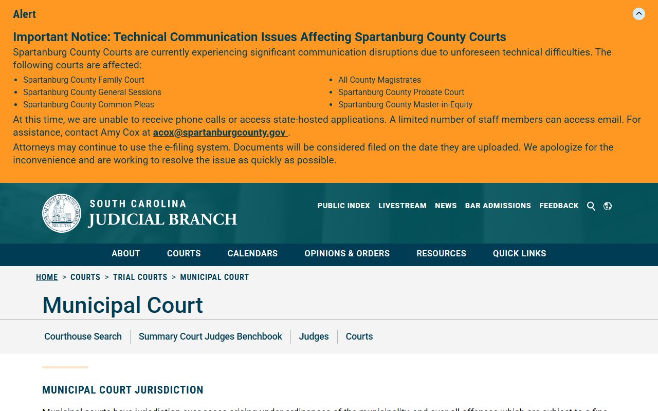 Chesterfield County Circuit Court South Carolina court structure