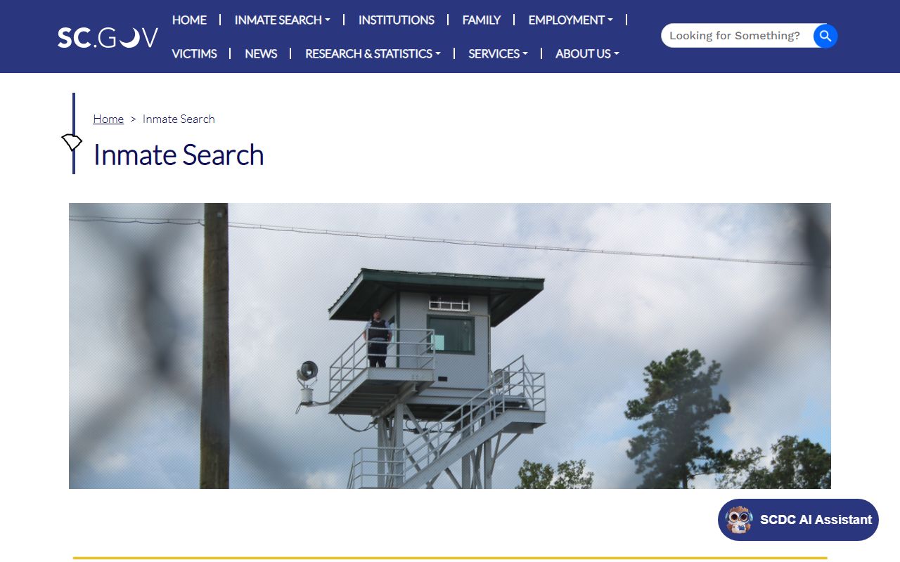 Chesterfield County inmate records SCDC inmate search disclaimer