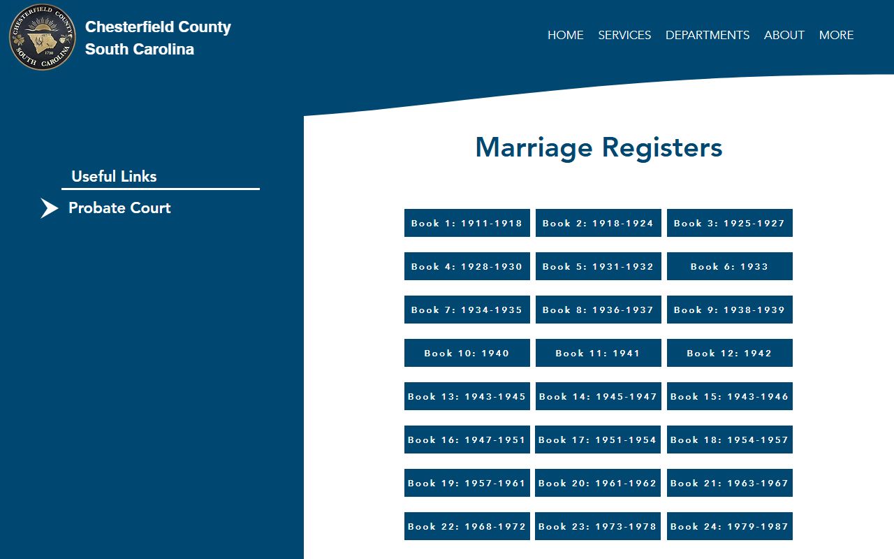Chesterfield County marriage records historical register books