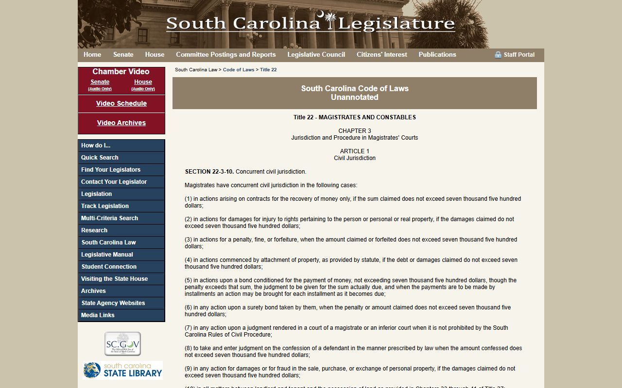 Chesterfield County traffic court records magistrate court law